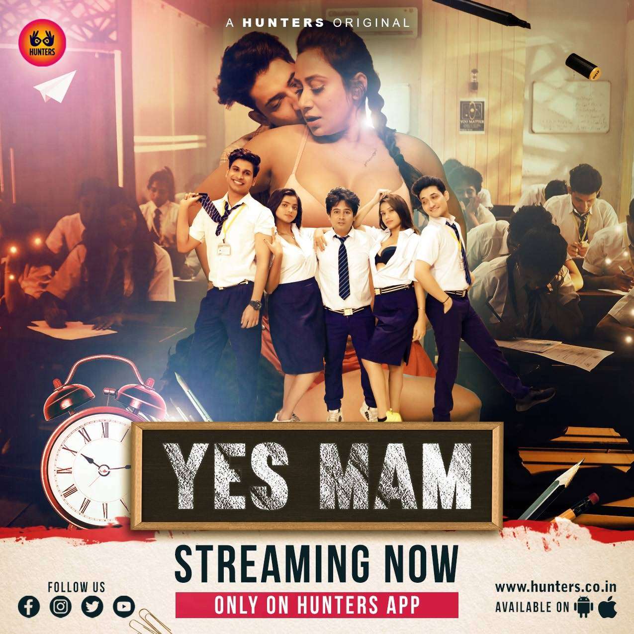 Yes Mam 2024 S01E01 Hunters Hindi Web Series 720p HDRip 240MB Download